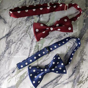 Bundle of two adjustable clip Bow Ties